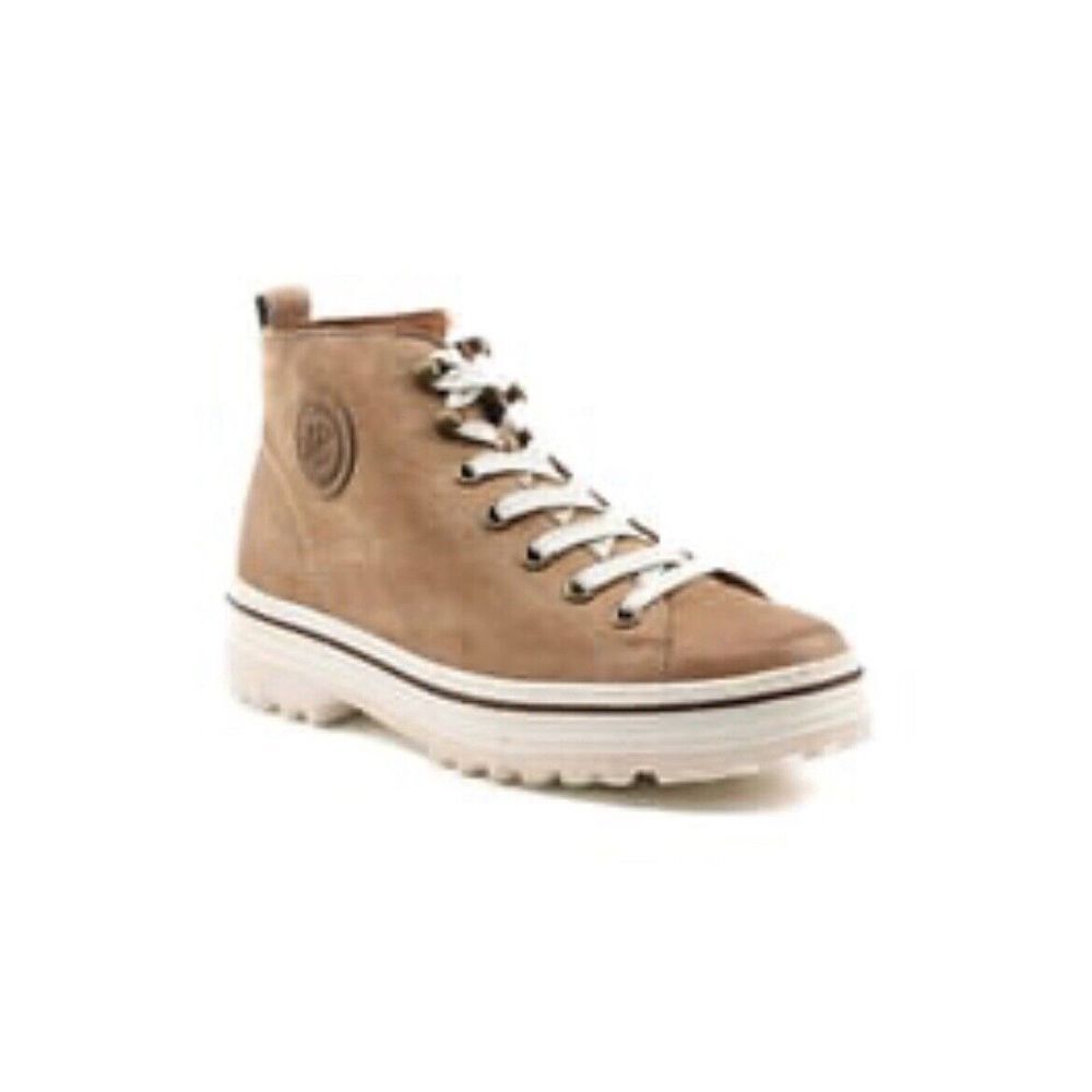 Paul Green Tan Super Soft Suede High Top Sneakers UK SZ 6.5 US SZ 9 Excellent!!